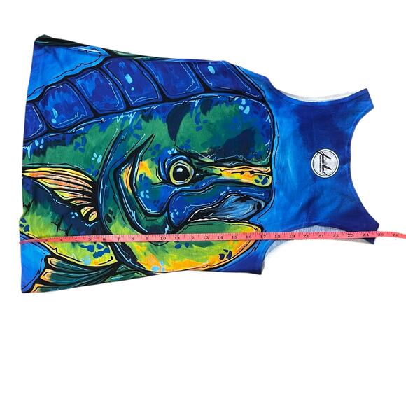Jessica Ann Art Mahi Mahi Dolphin Fish Top S Art2Wear Ocean Coastal Lady Angler - Picture 7 of 15